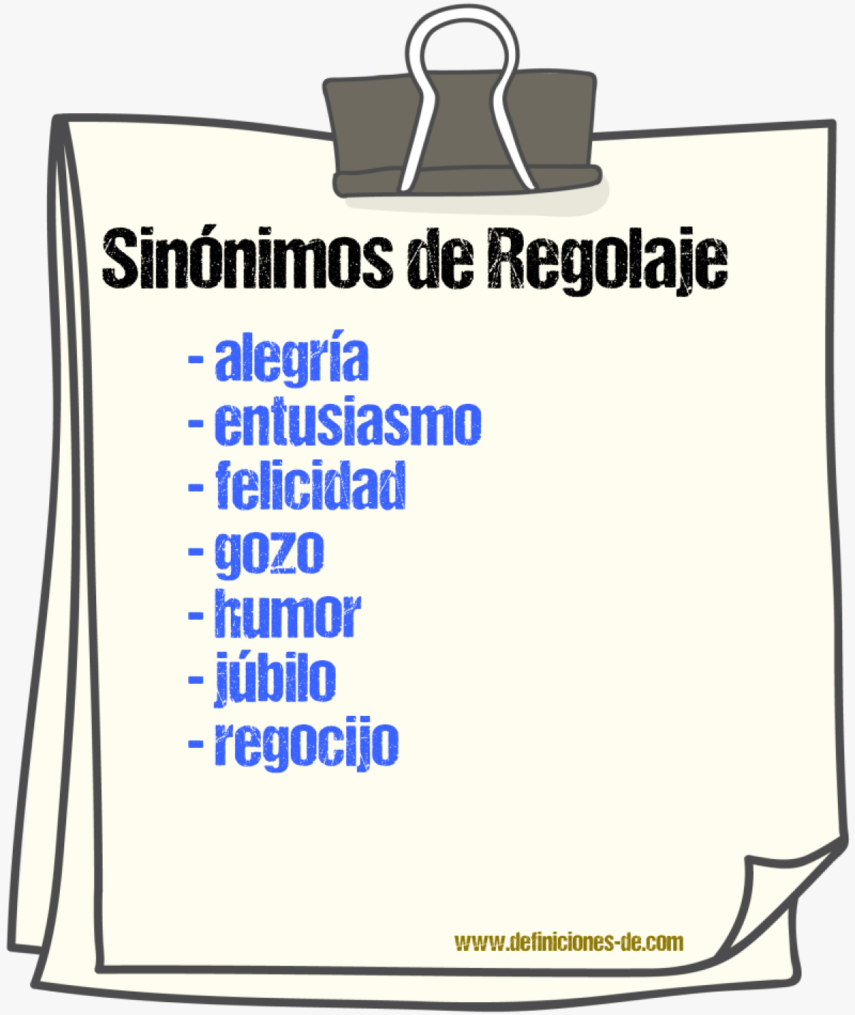 Sinnimos de regolaje