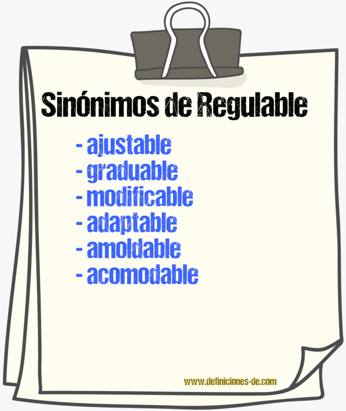 Sinónimos de regulable