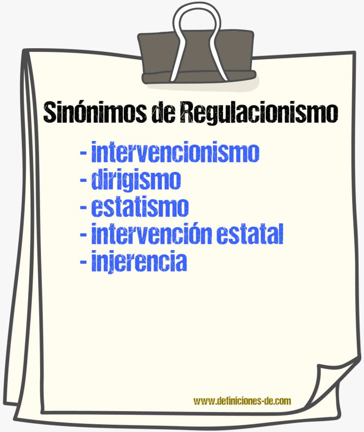 Sinónimos de regulacionismo