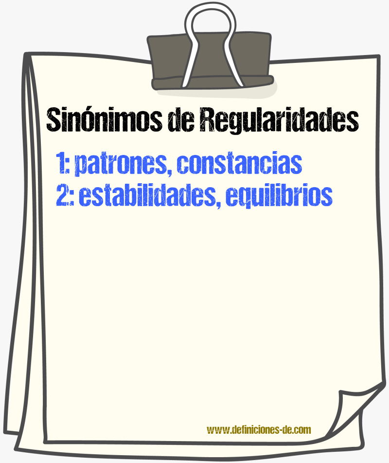 Sinónimos de regularidades