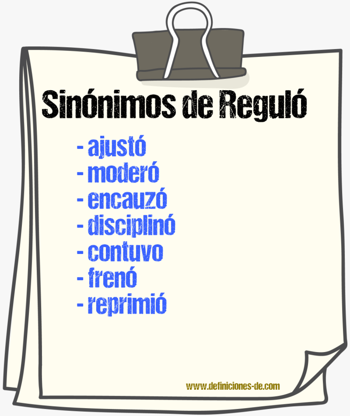 Sinónimos de reguló