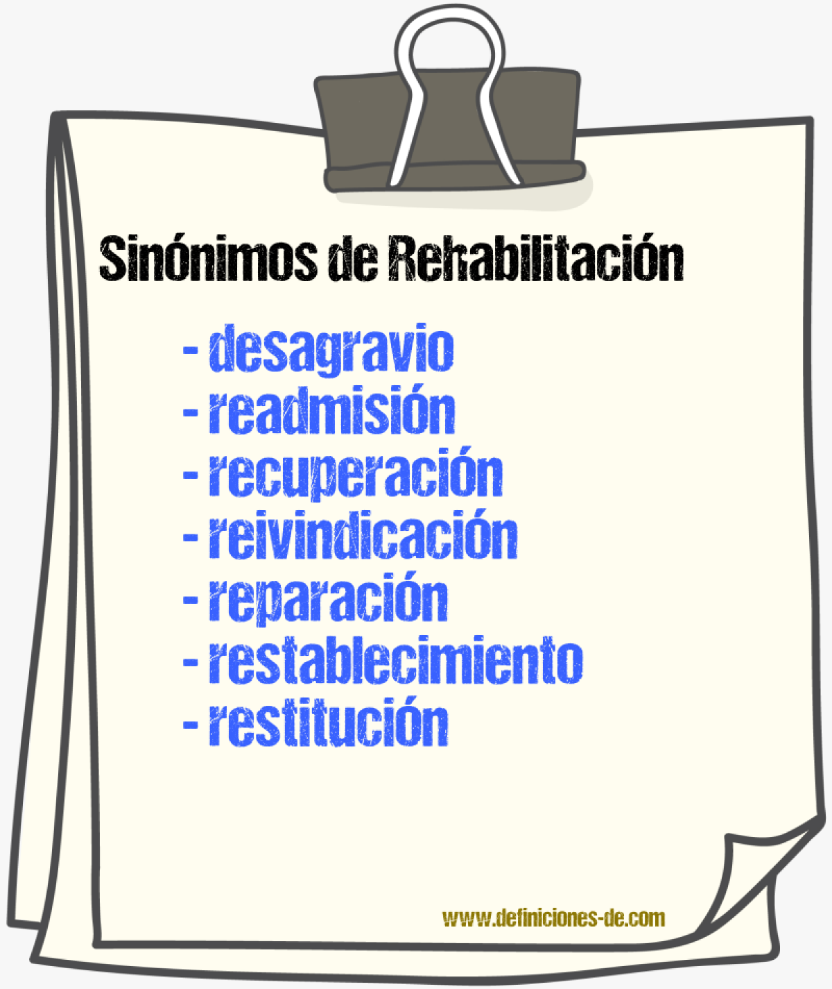 Sinnimos de rehabilitacin