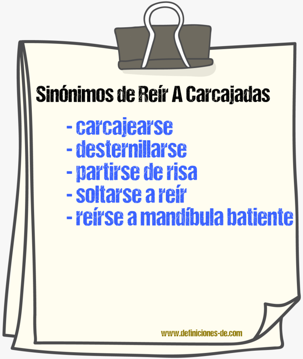 Sinónimos de reír a carcajadas