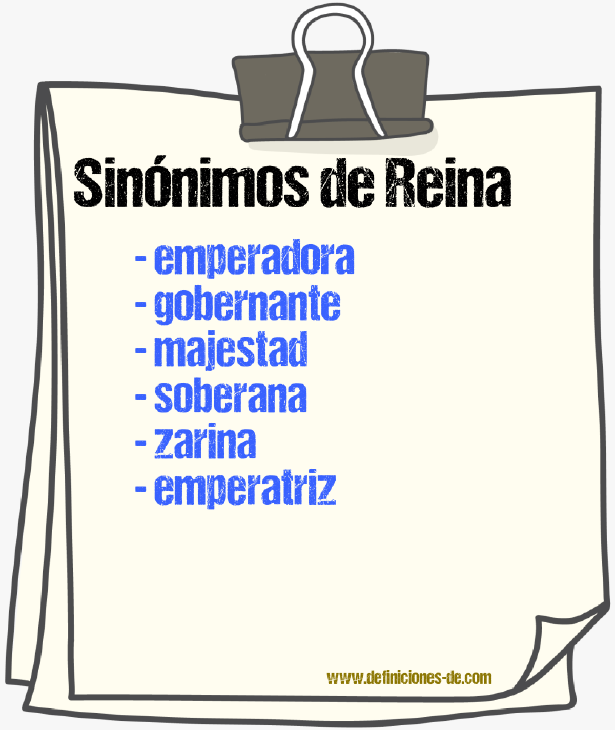 Sinnimos de reina