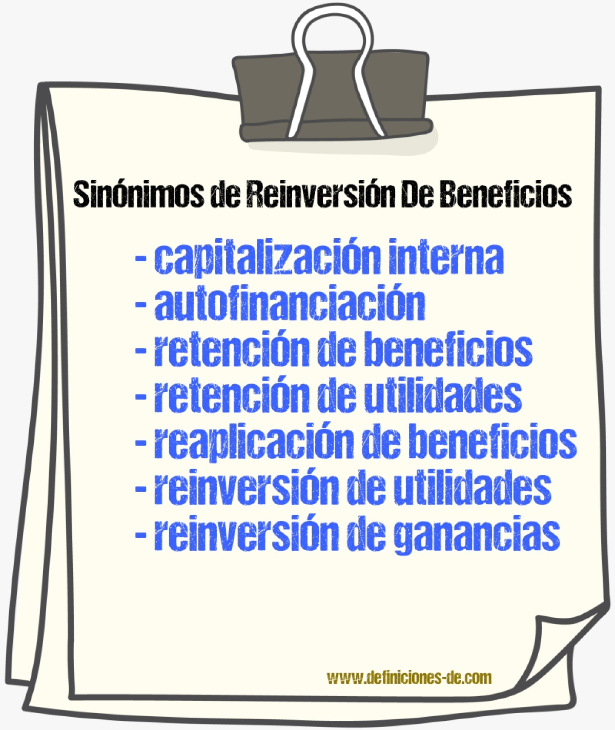 Sinónimos de reinversión de beneficios