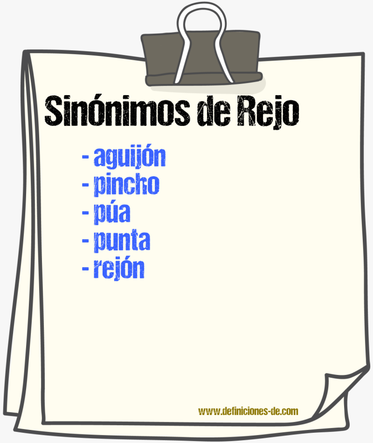 Sinnimos de rejo