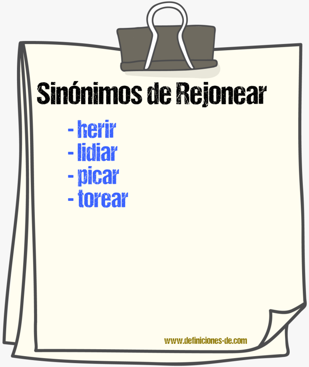 Sinnimos de rejonear