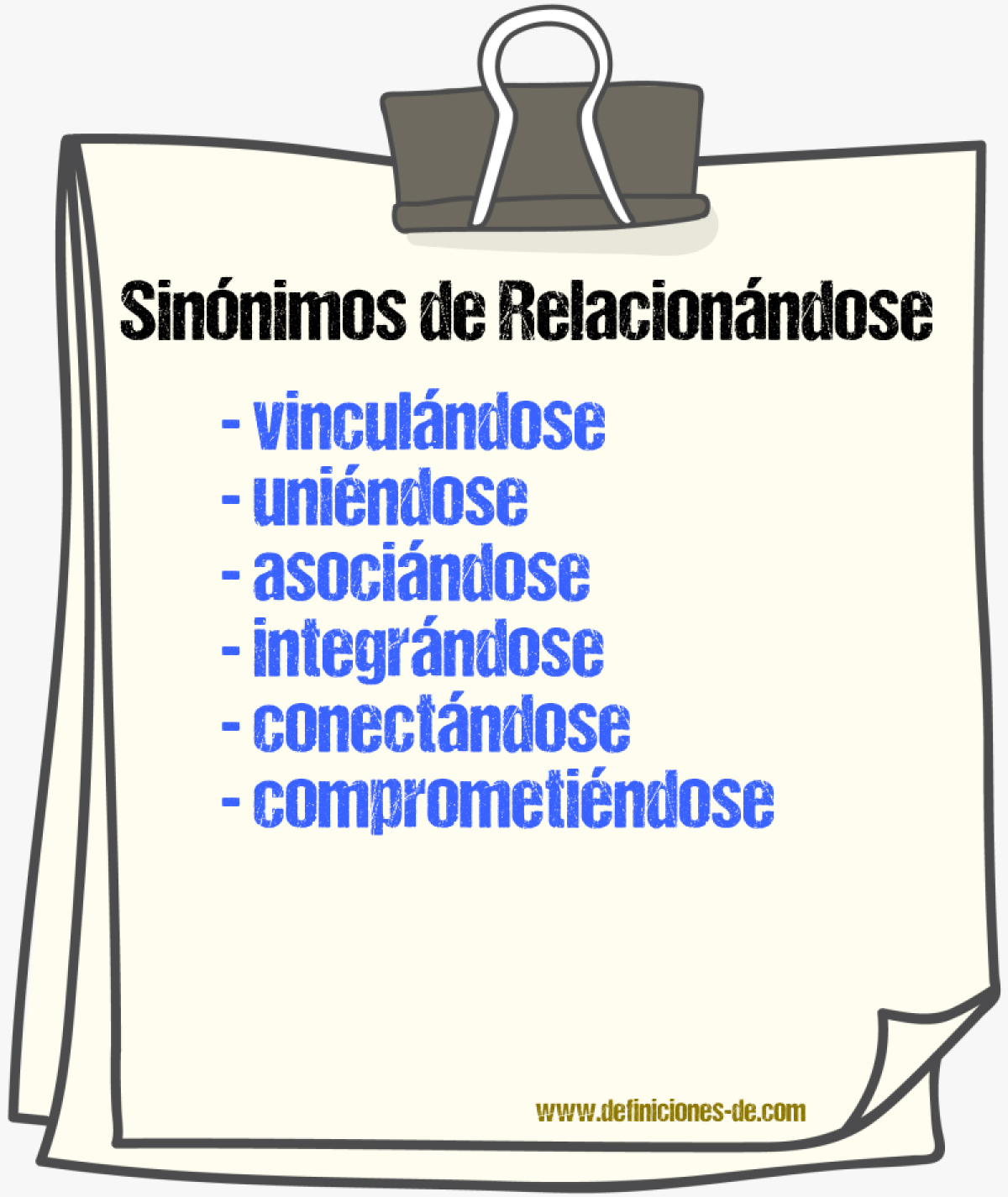 Sinónimos de relacionándose