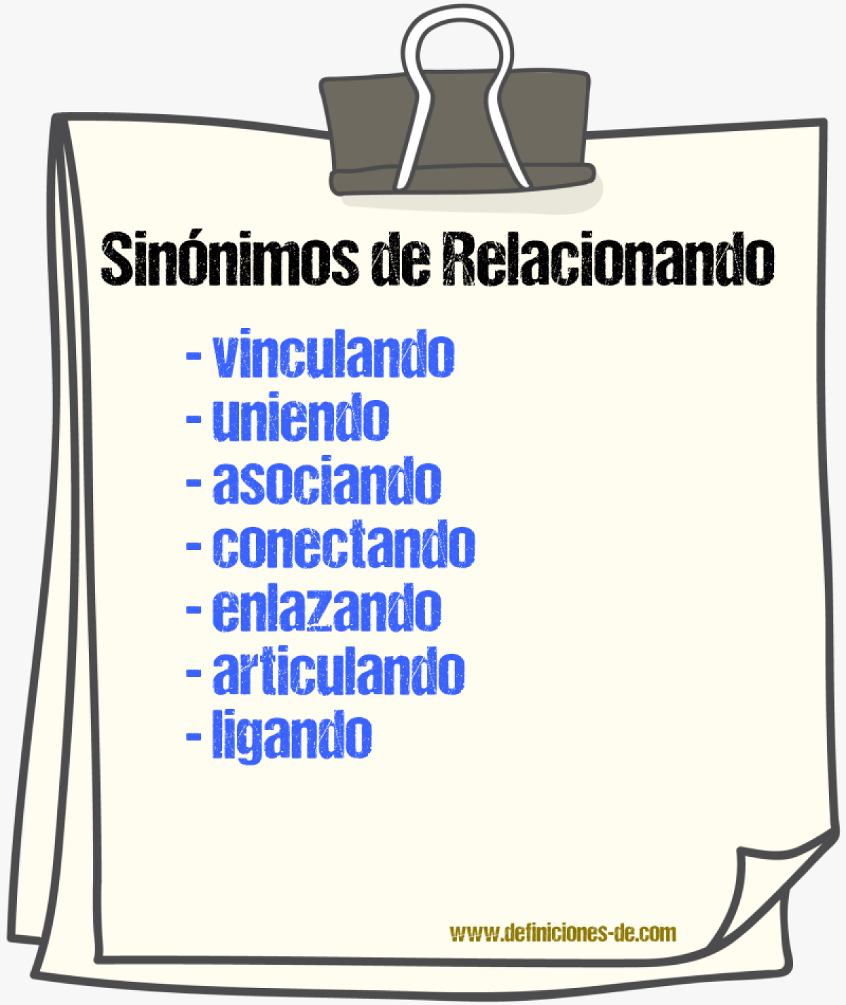 Sinónimos de relacionando