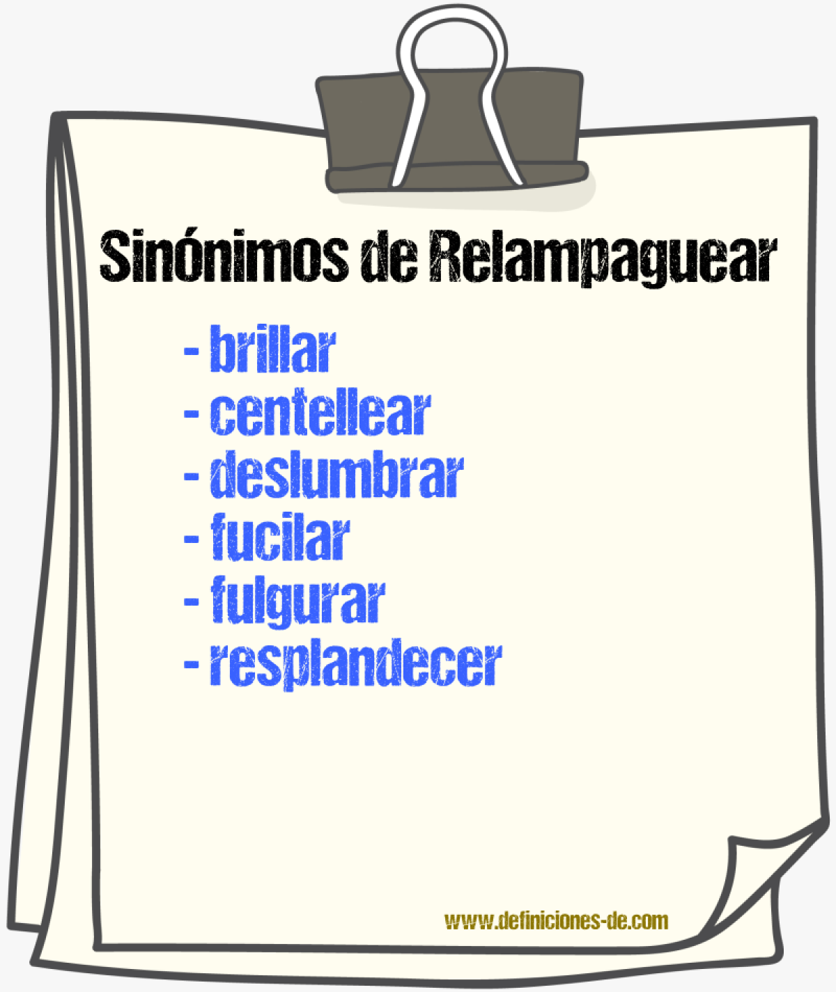 Sinnimos de relampaguear