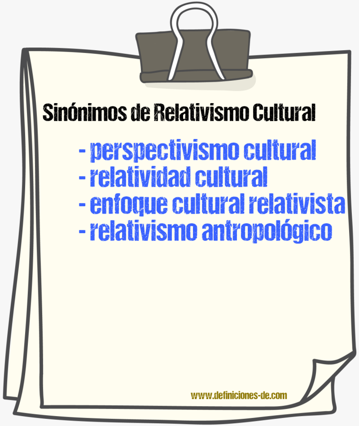 Sinónimos de relativismo cultural