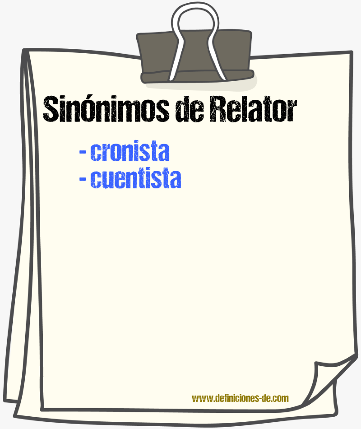 Sinónimos de relator