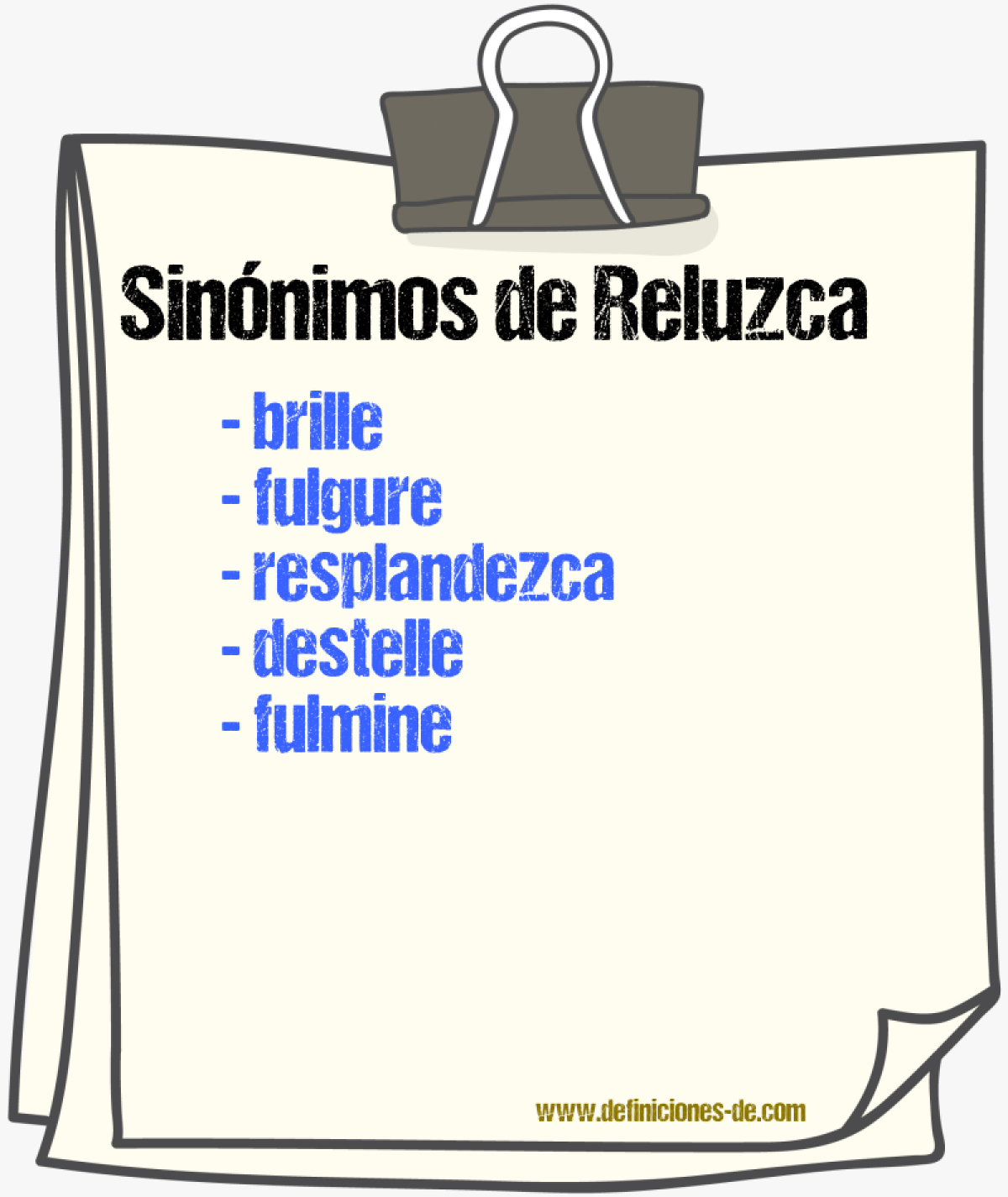 Sinónimos de reluzca