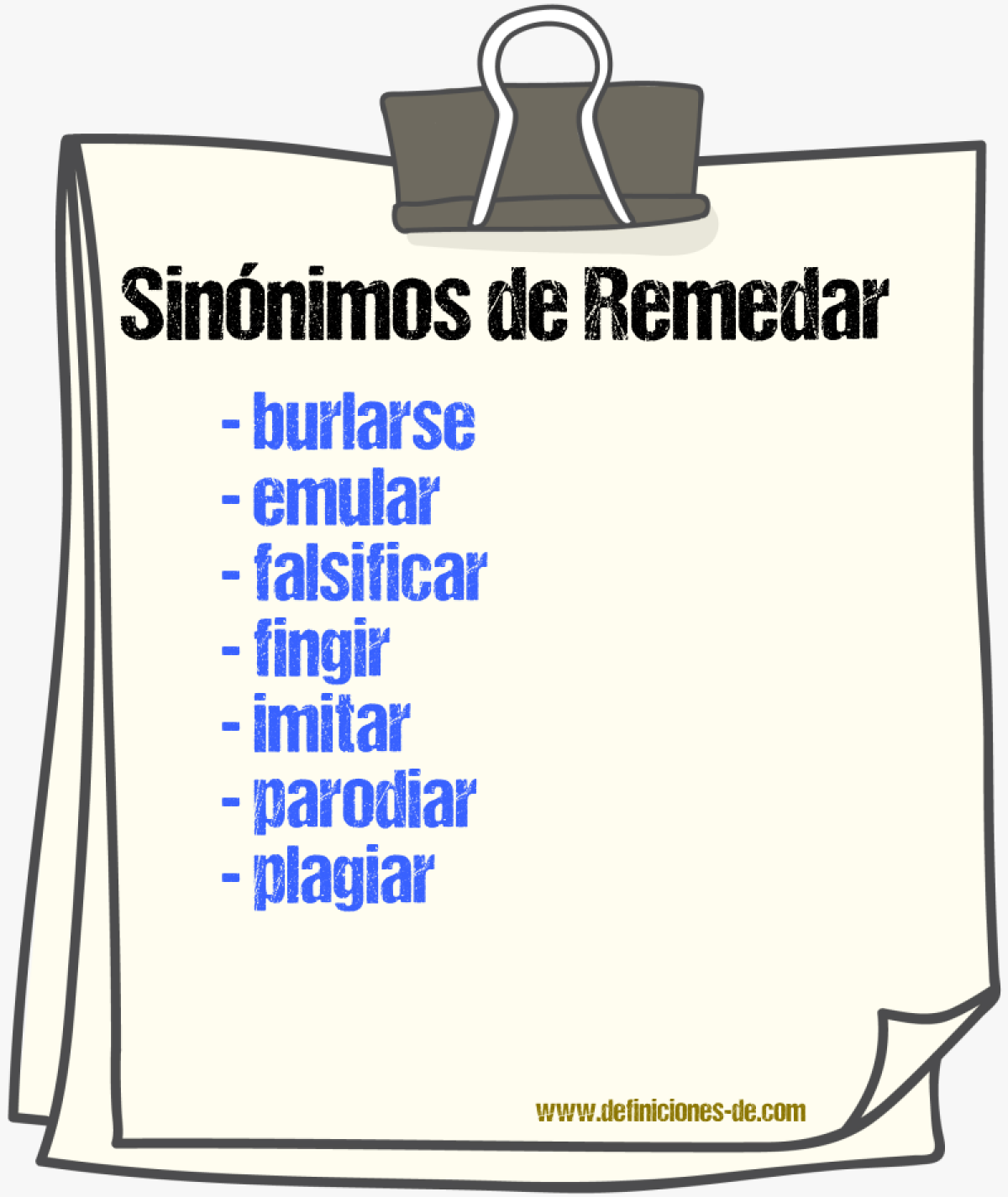 Sinnimos de remedar