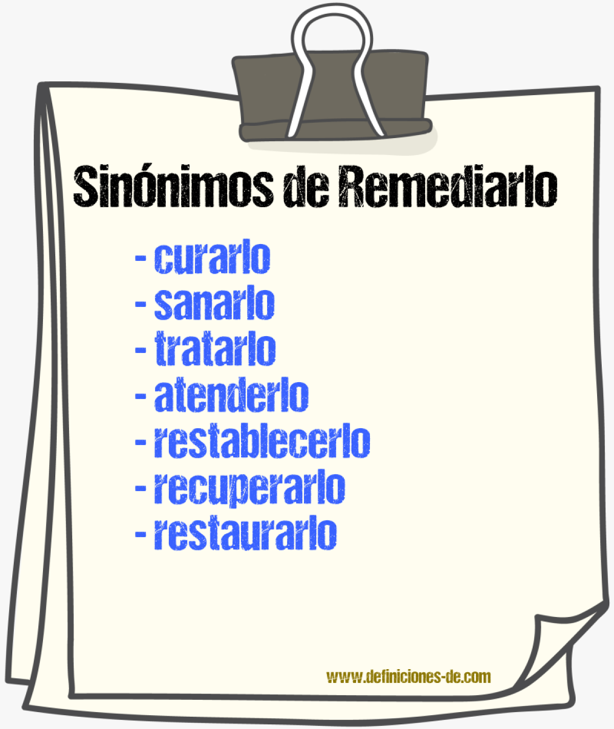 Sinónimos de remediarlo
