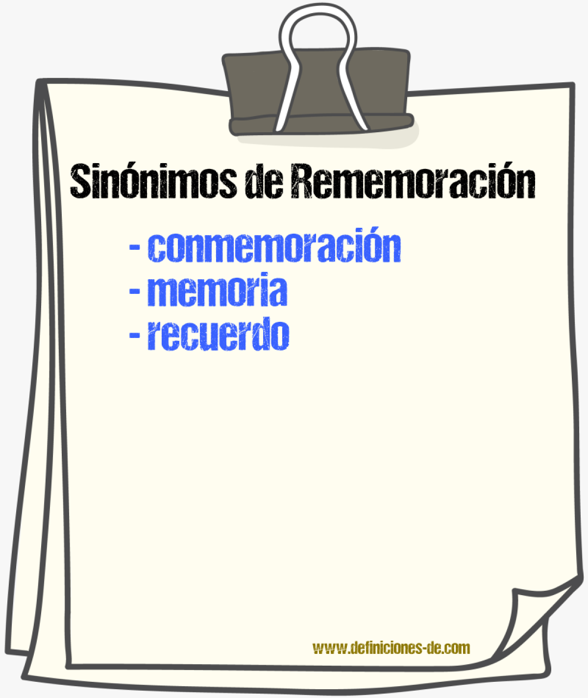 Sinnimos de rememoracin