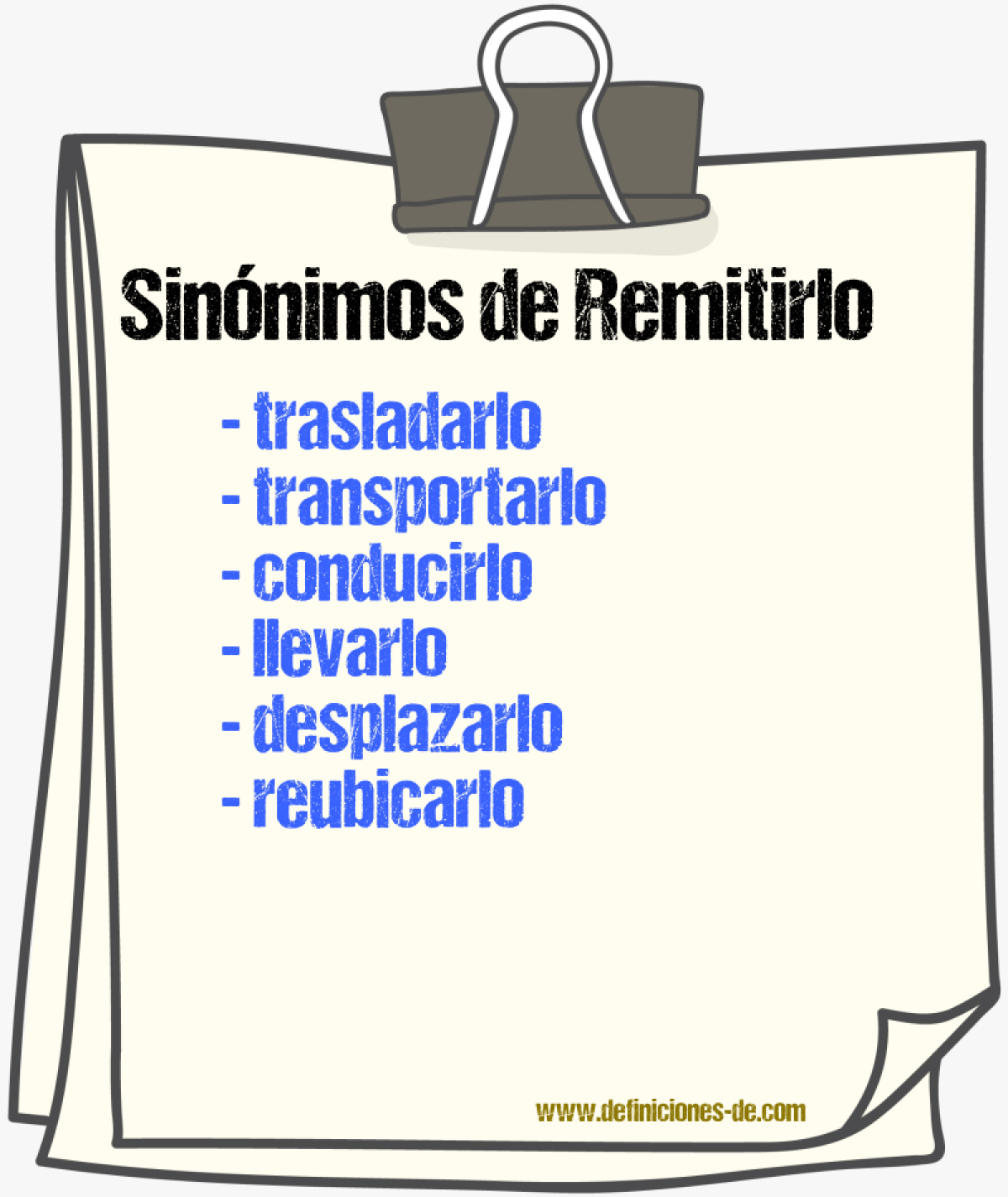 Sinónimos de remitirlo