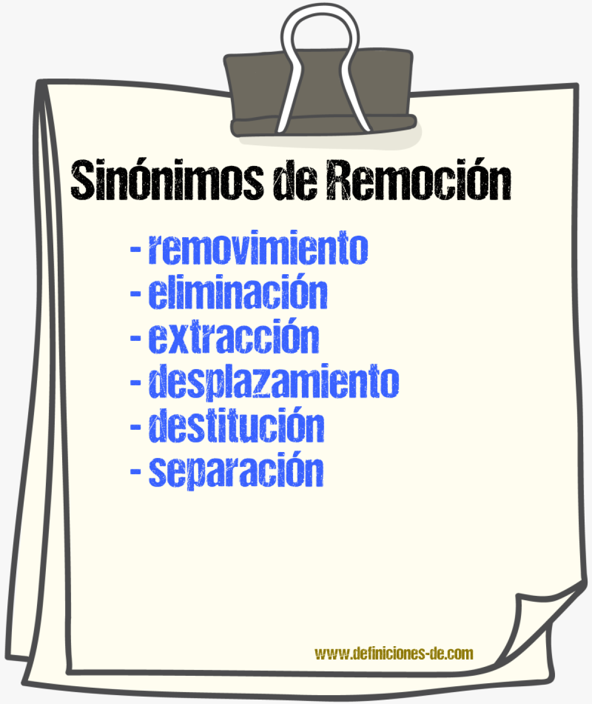 Sinnimos de remocin