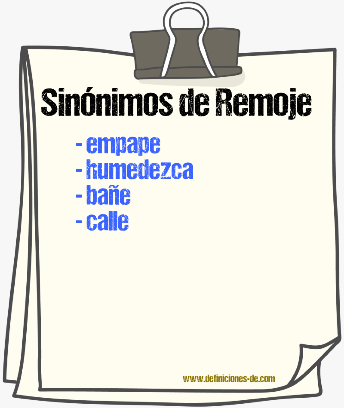 Sinónimos de remoje