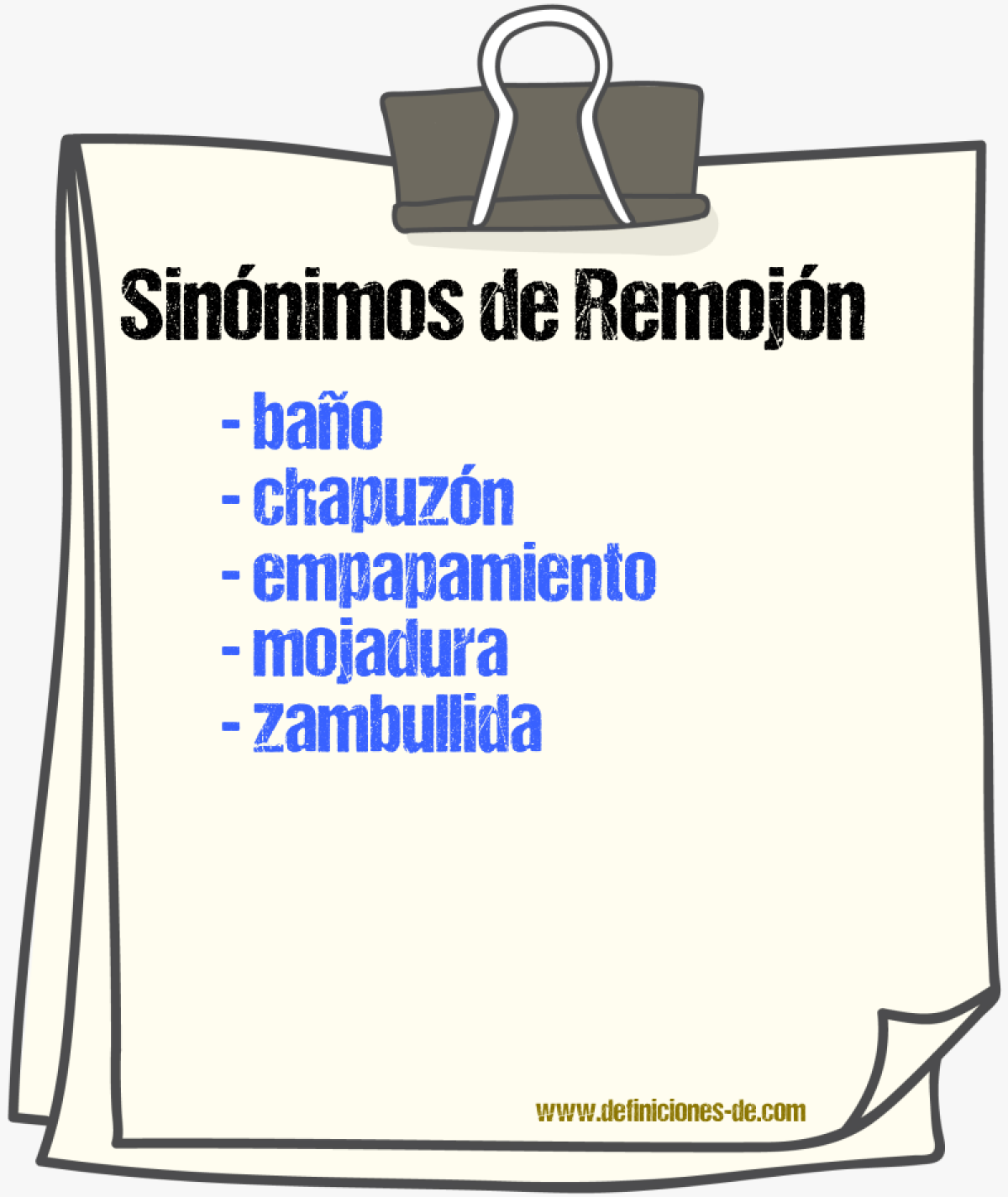 Sinnimos de remojn