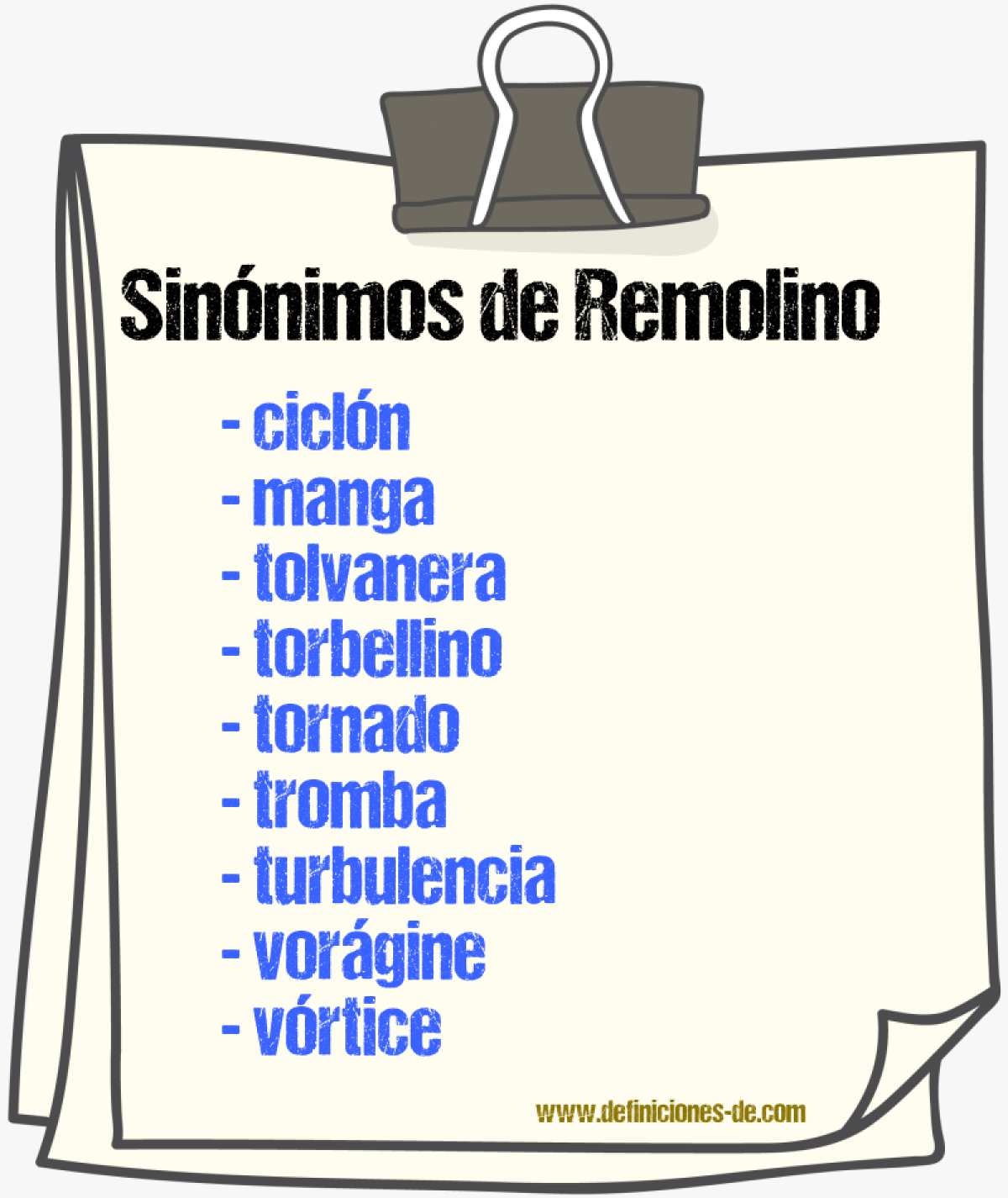 Sinnimos de remolino