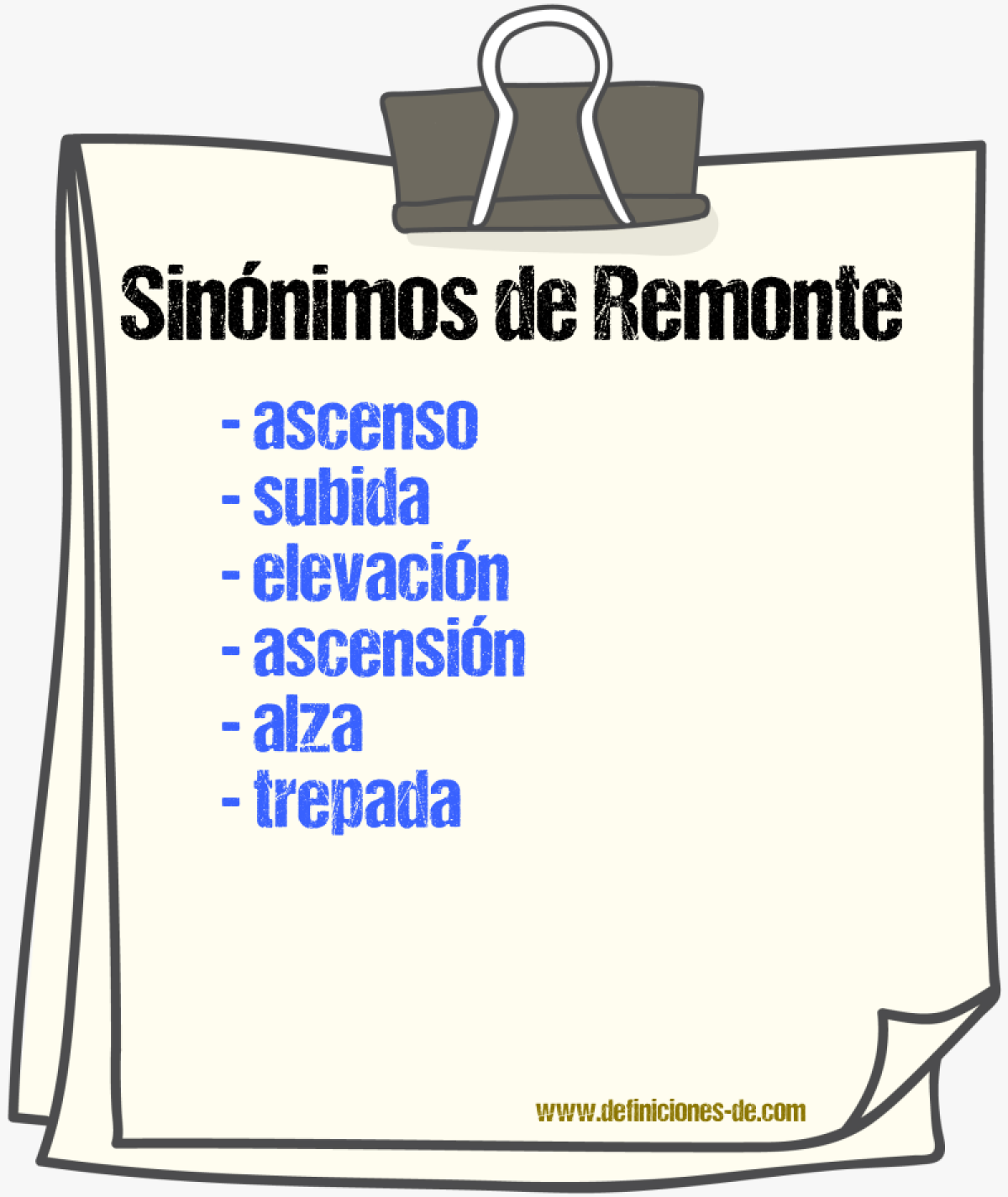 Sinónimos de remonte