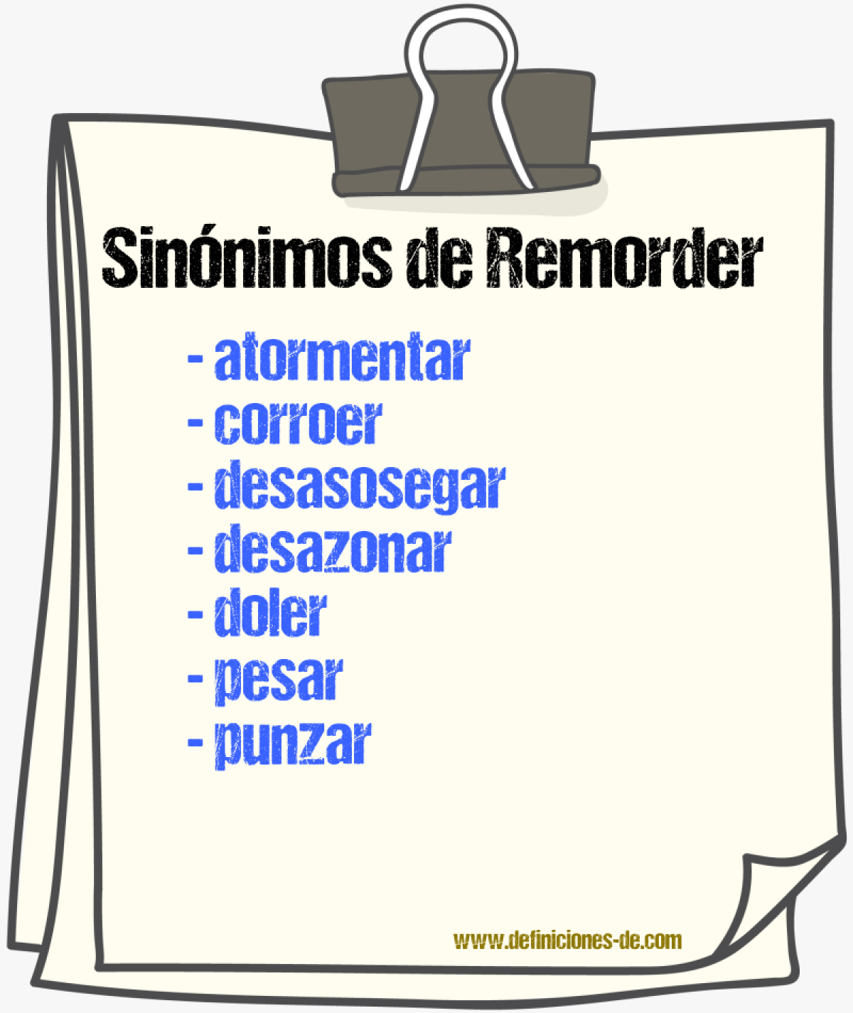 Sinnimos de remorder