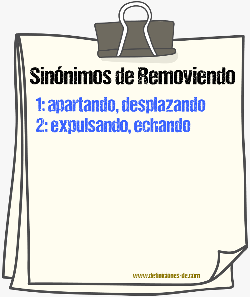 Sinónimos de removiendo