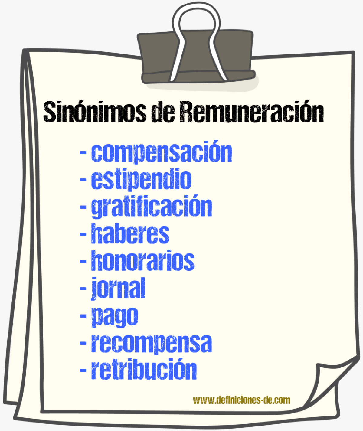 Sinnimos de remuneracin