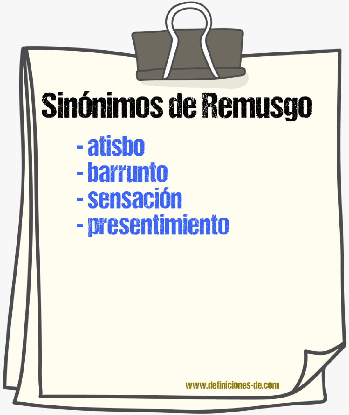 Sinnimos de remusgo