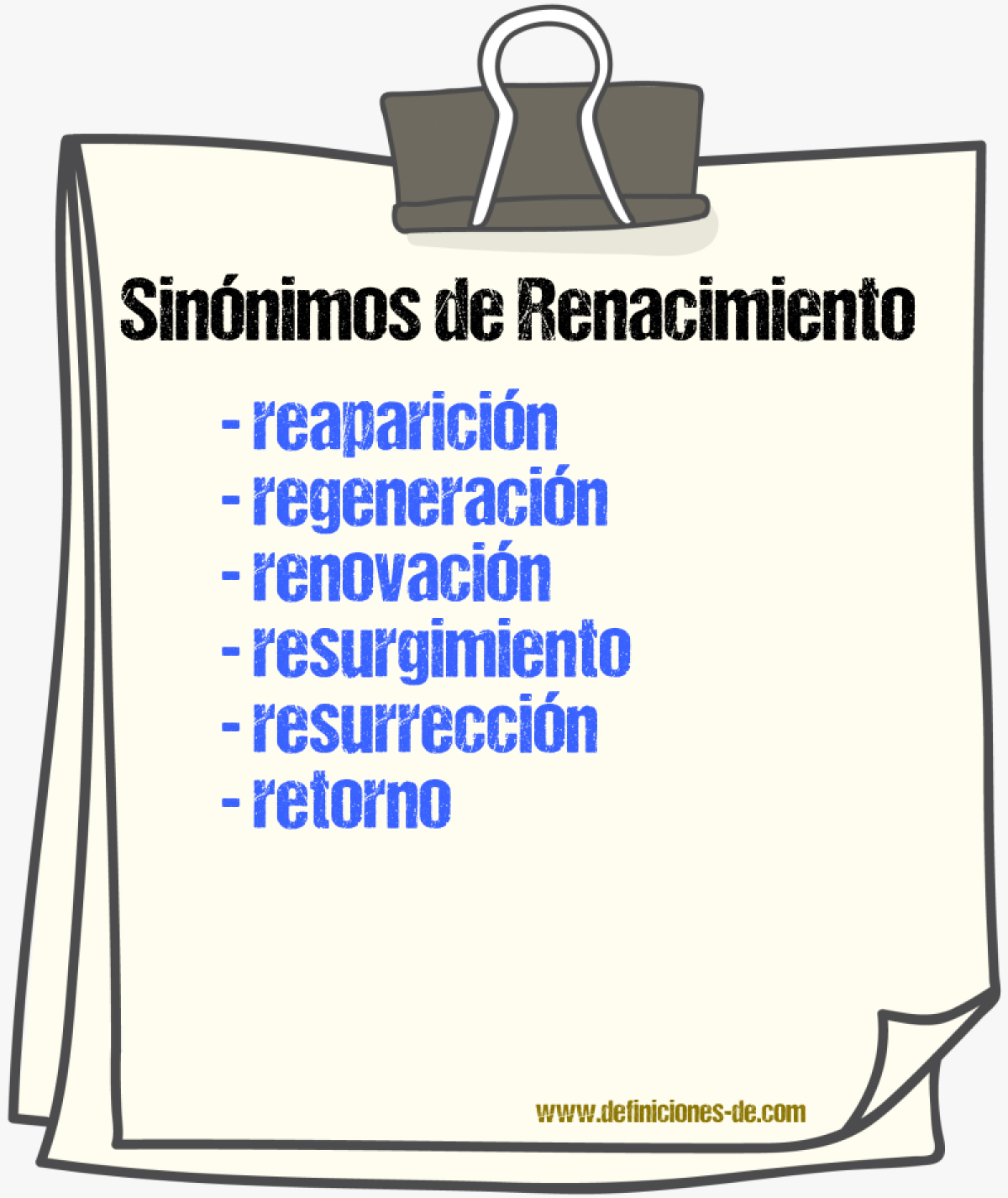 Sinnimos de renacimiento