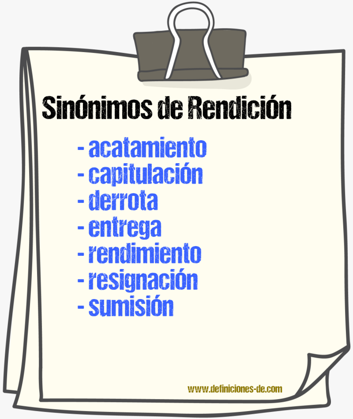 Sinnimos de rendicin