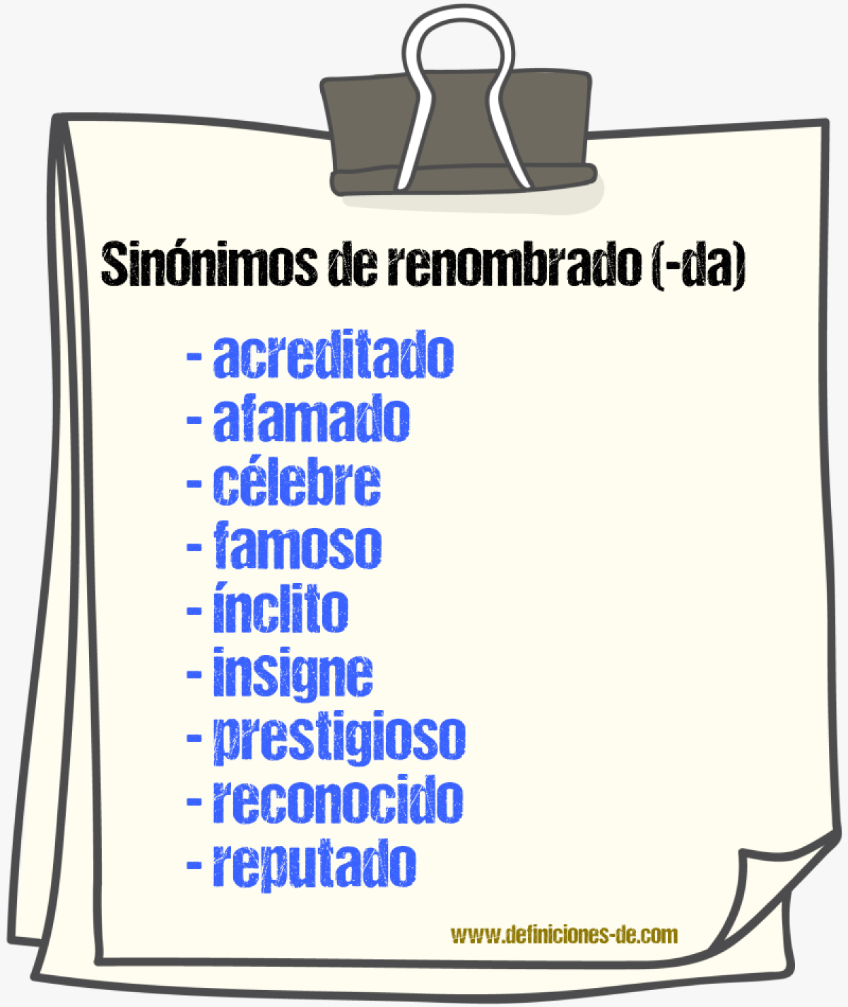 Sinnimos de renombrado