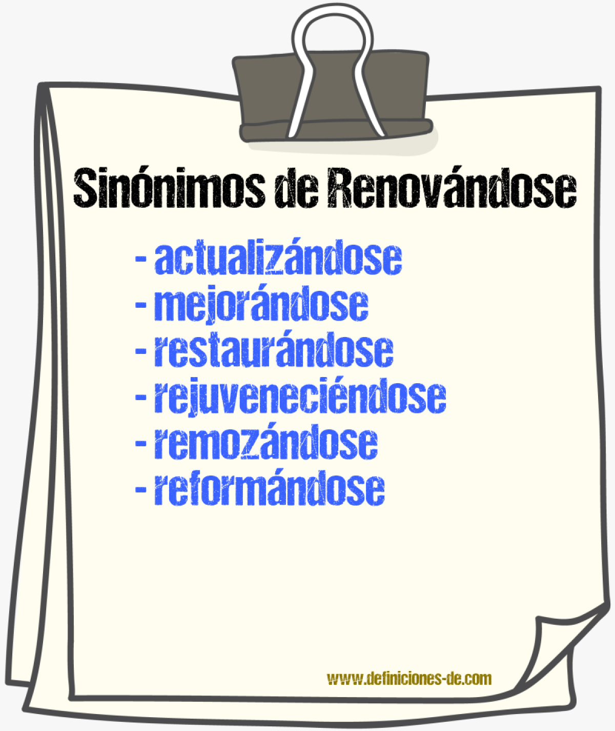 Sinónimos de renovándose