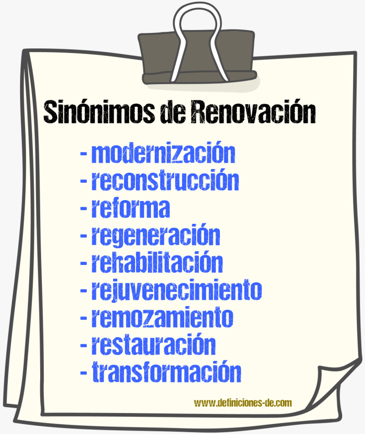 Sinnimos de renovacin