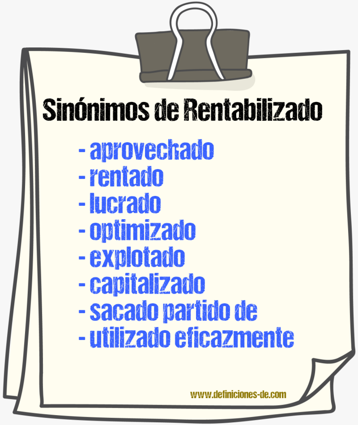 Sinónimos de rentabilizado