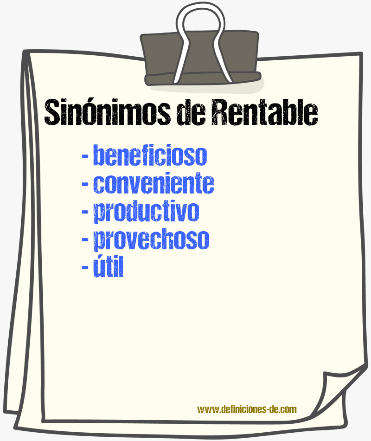 Sinnimos de rentable