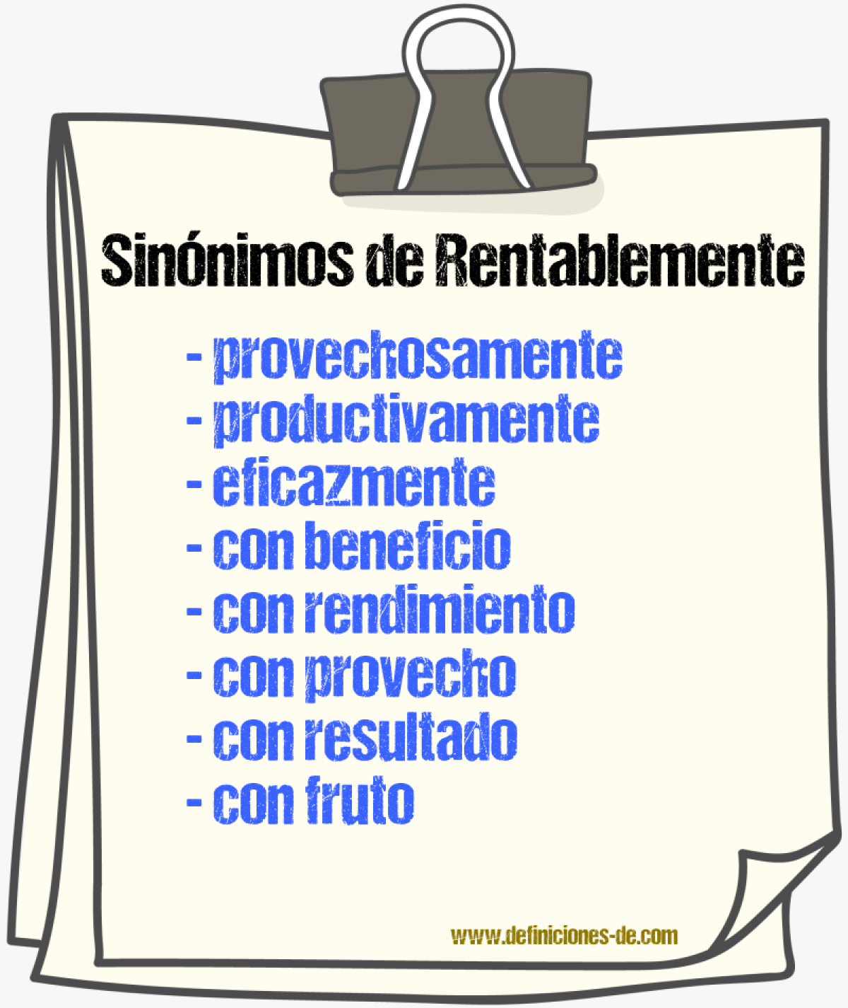 Sinónimos de rentablemente