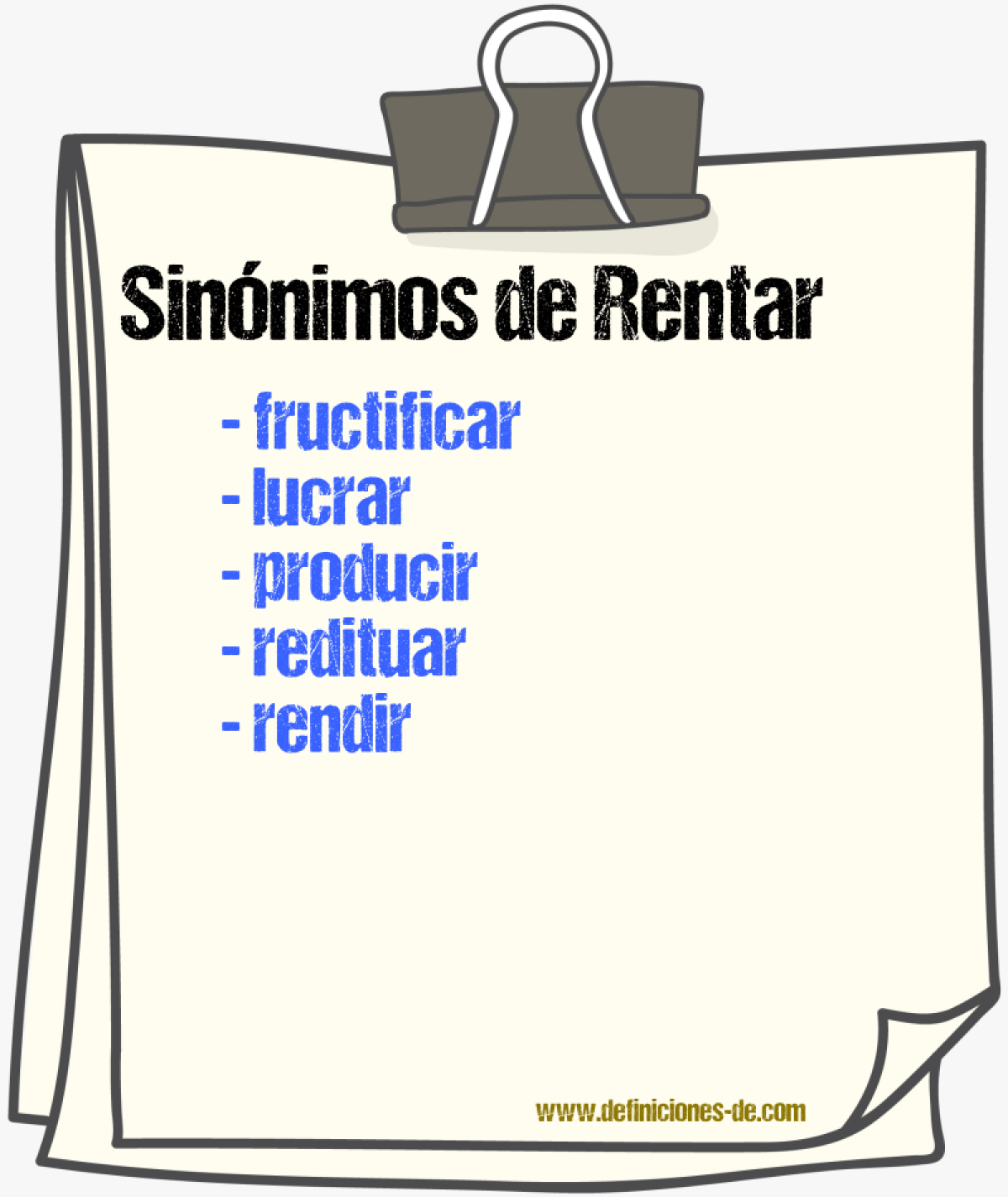 Sinnimos de rentar