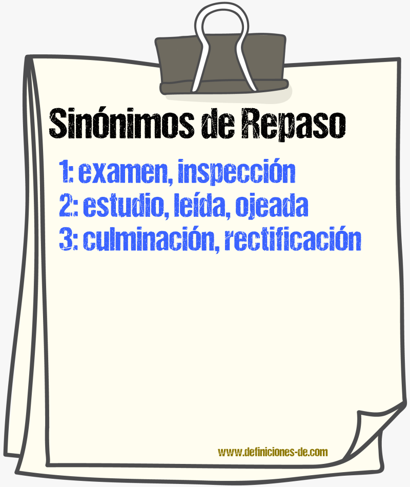 Sinnimos de repaso