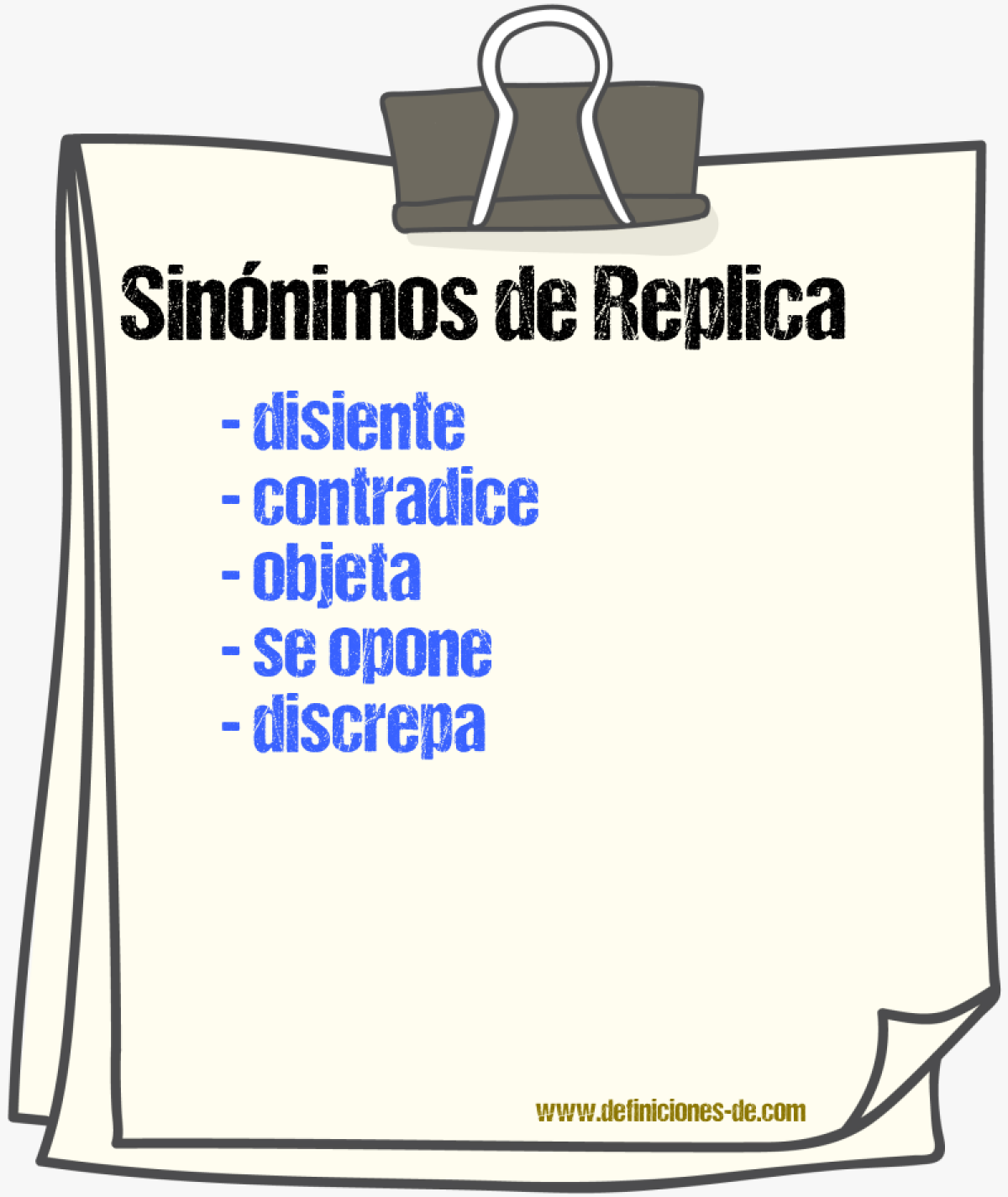 Sinónimos de replica