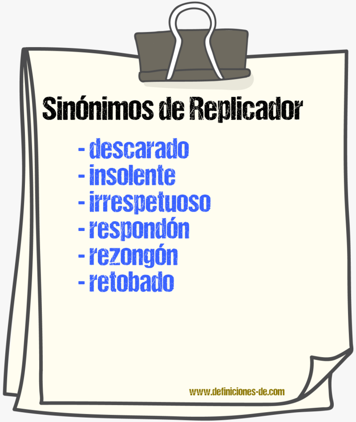 Sinnimos de replicador