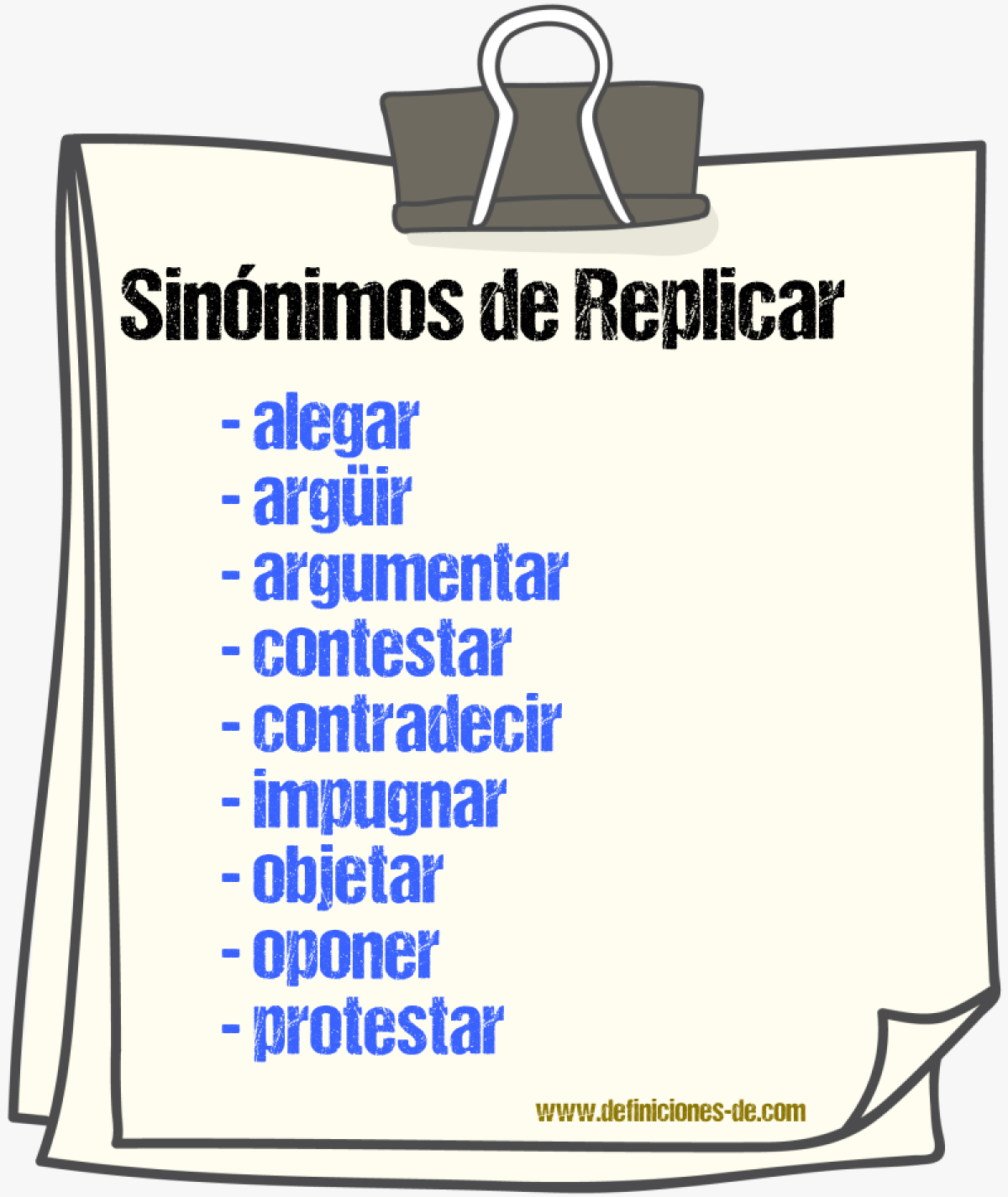 Sinnimos de replicar