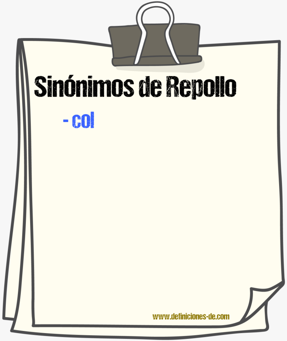 Sinnimos de repollo