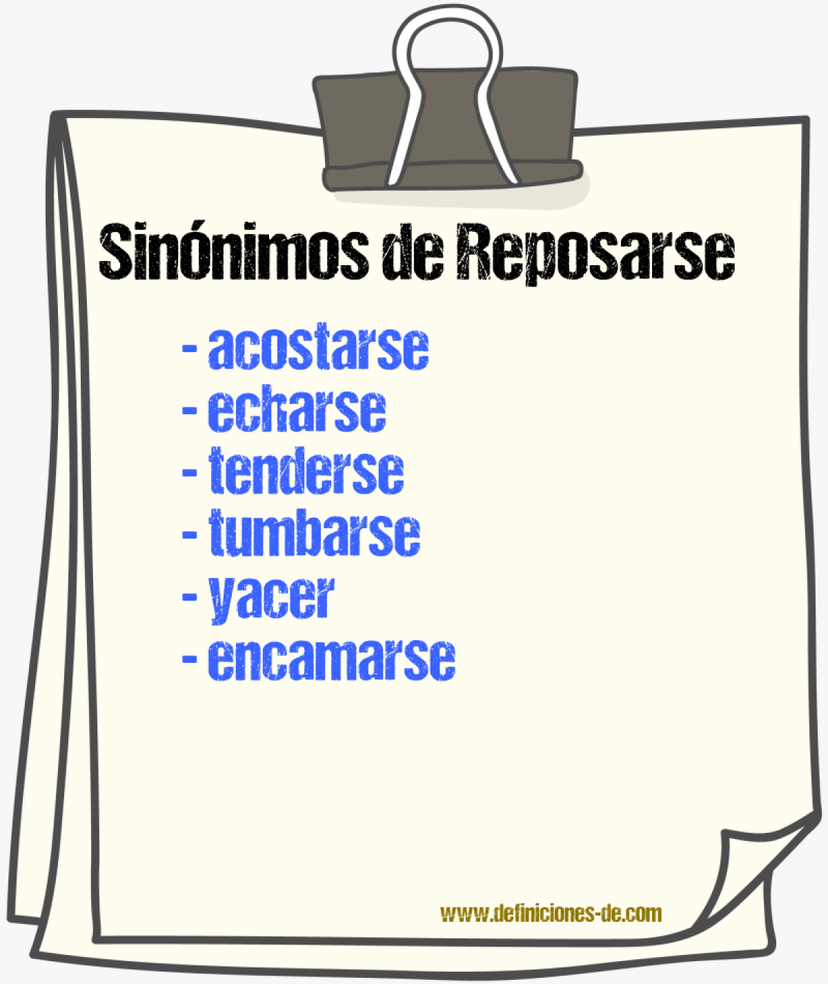 Sinnimos de reposarse