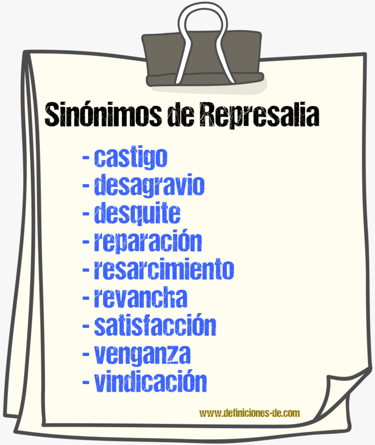 Sinnimos de represalia