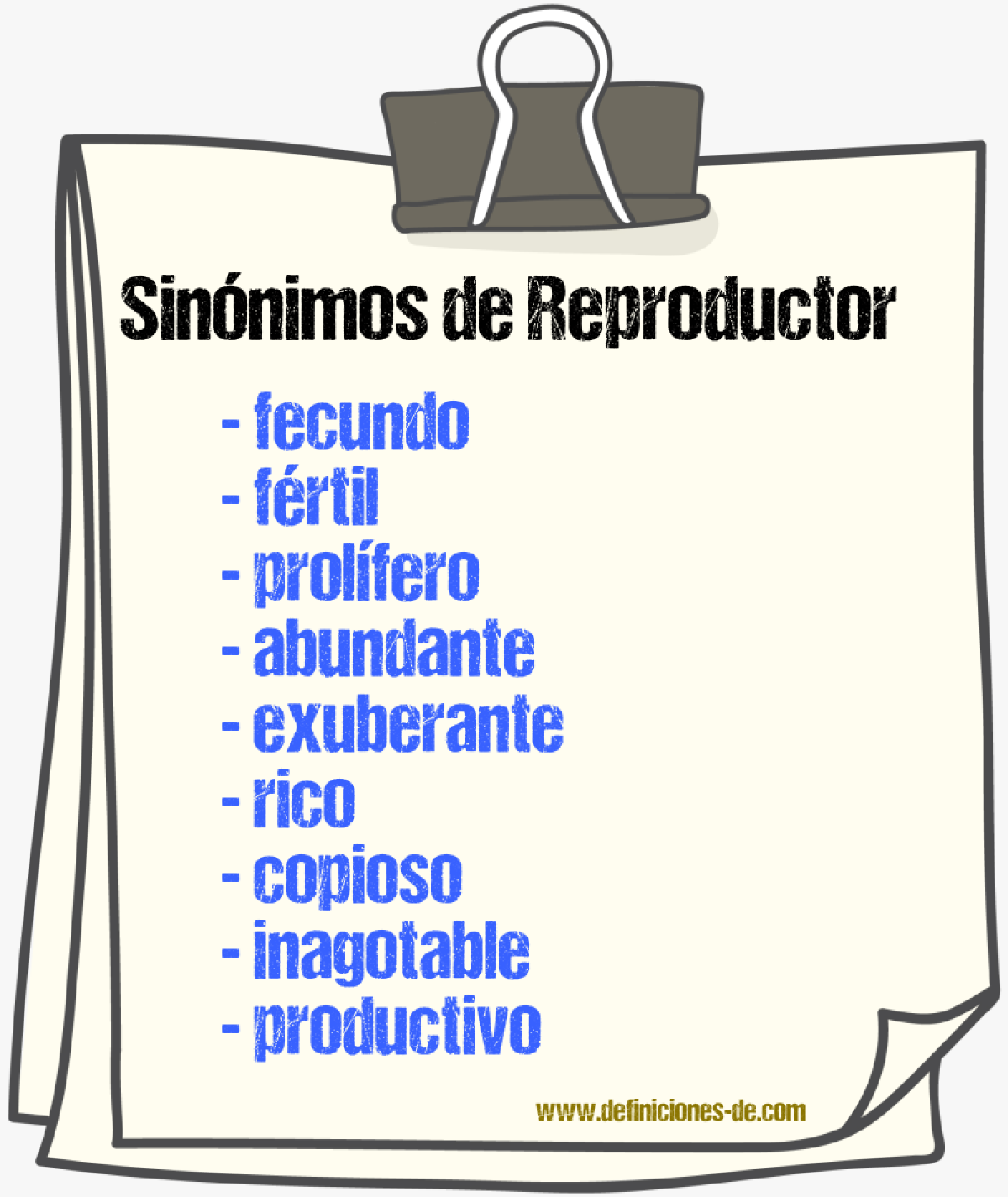 Sinnimos de reproductor