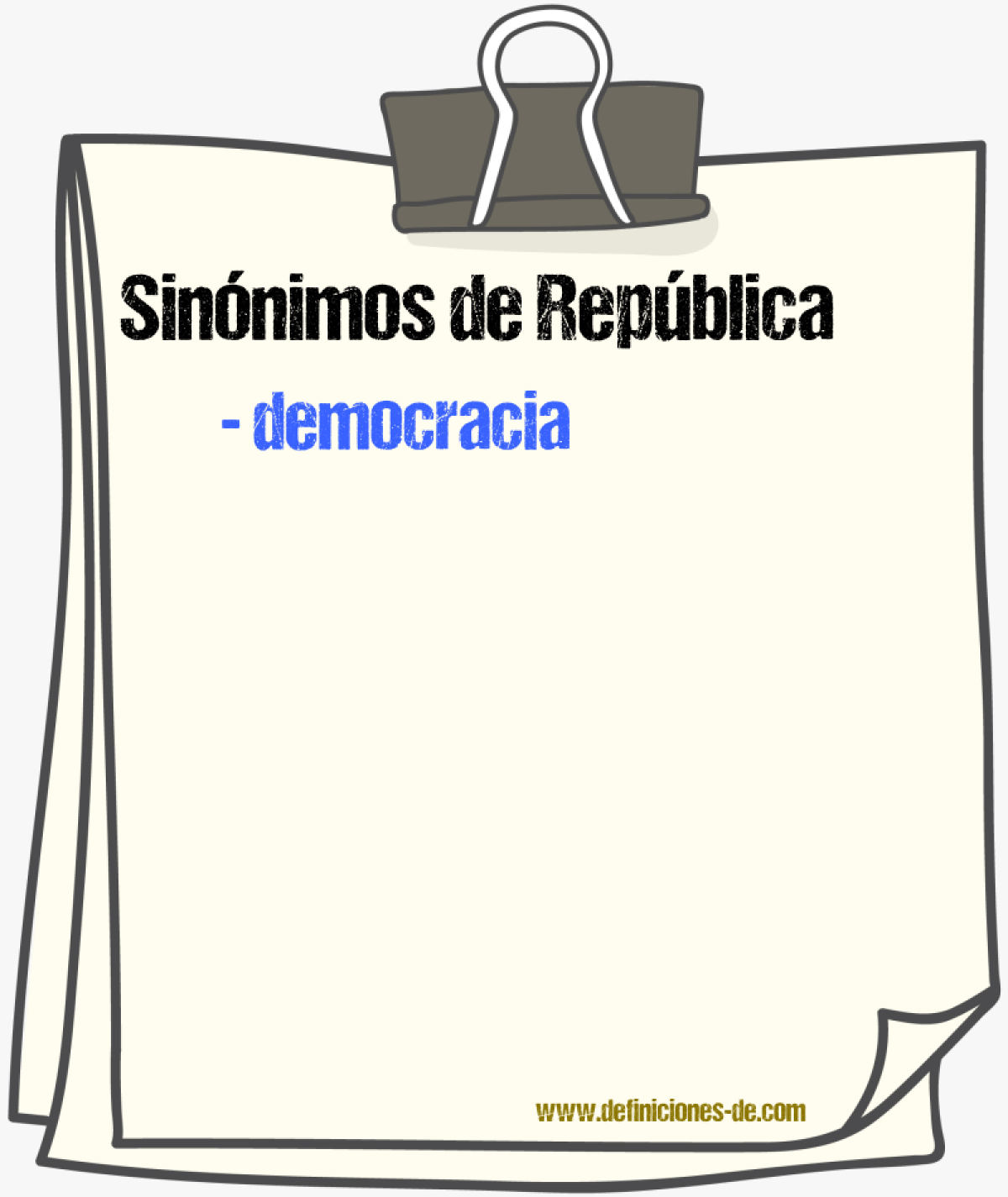 Sinnimos de repblica