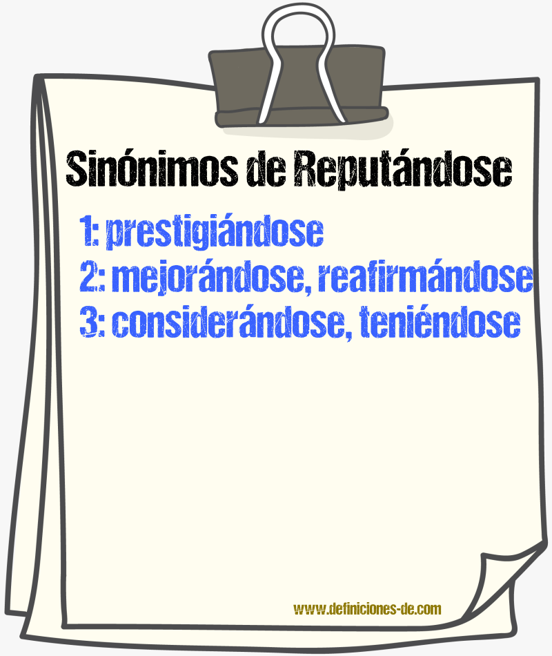 Sinónimos de reputándose