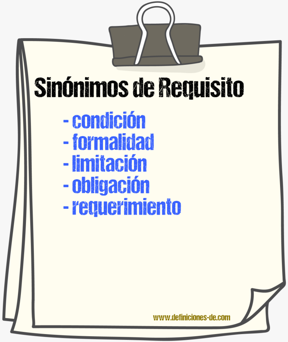 Sinnimos de requisito